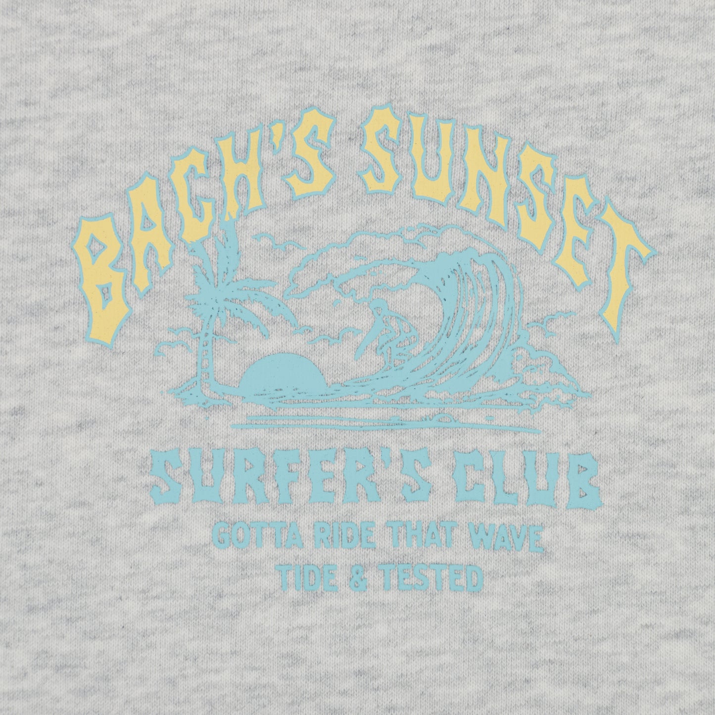 Bach's Sunset Crop Hoodie - Heather Gray