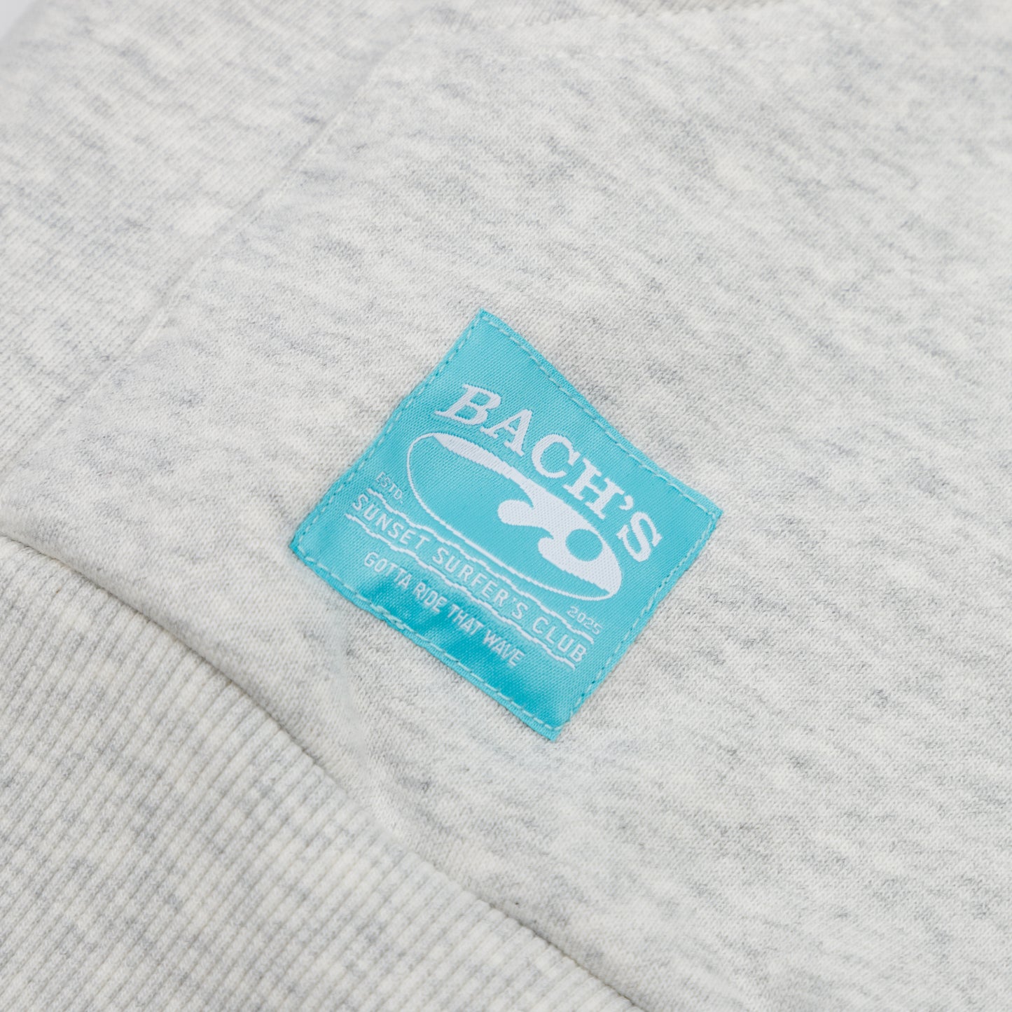 Bach's Sunset Crop Hoodie - Heather Gray