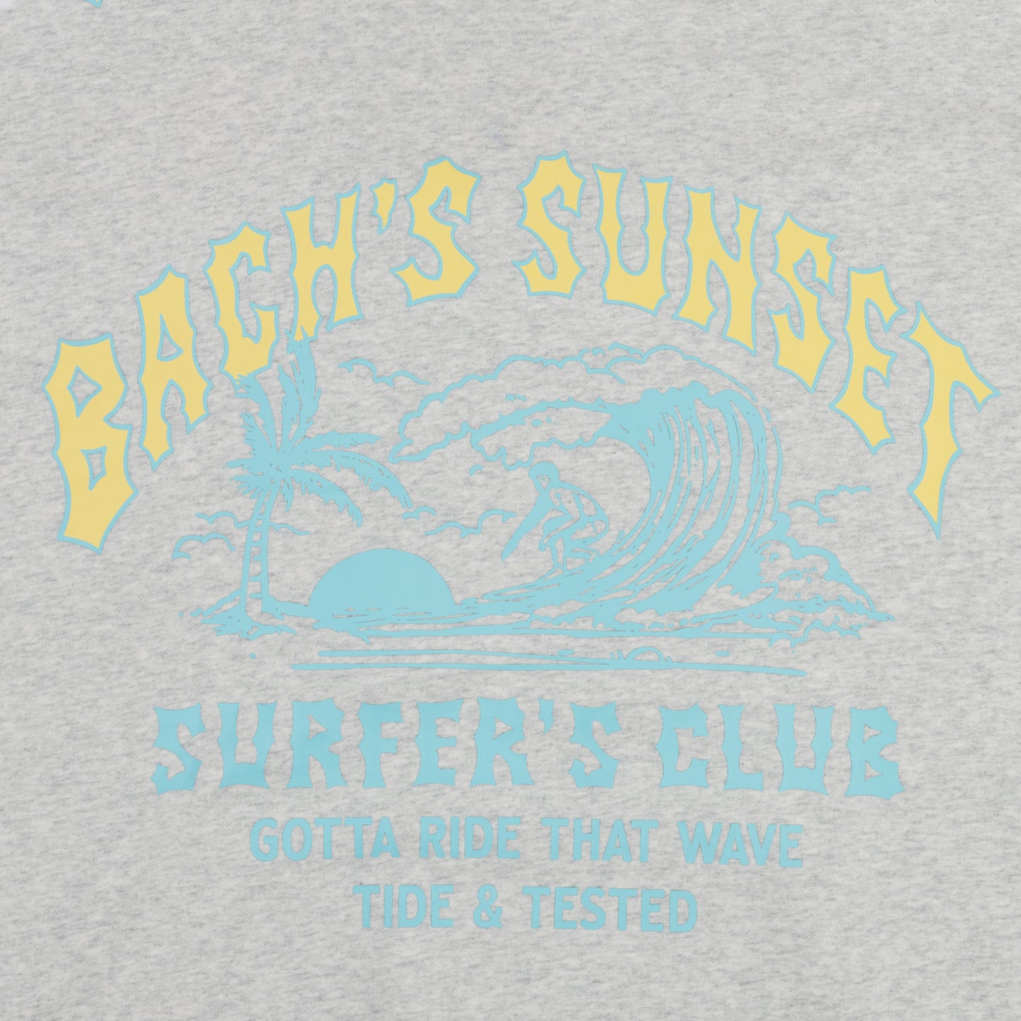 Bach's Sunset Crop Hoodie - Heather Gray