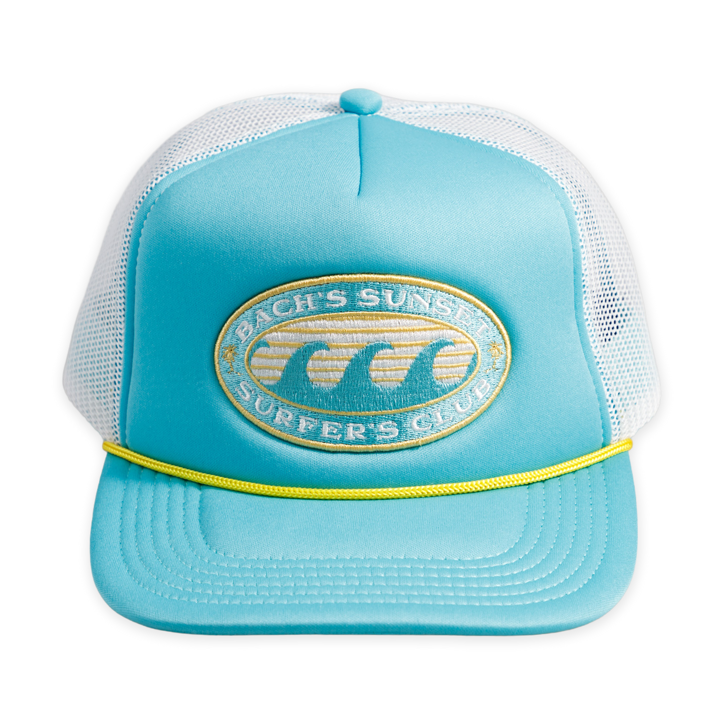 ItalianBach Beach Trucker Hat- White/Blue