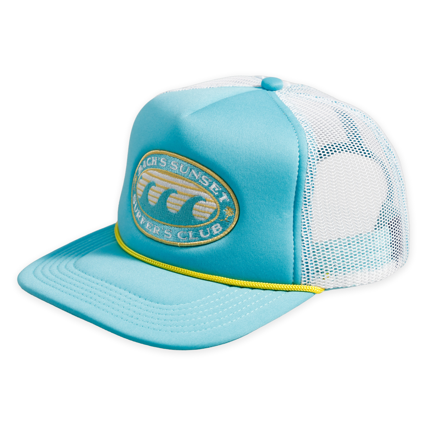 ItalianBach Beach Trucker Hat- White/Blue