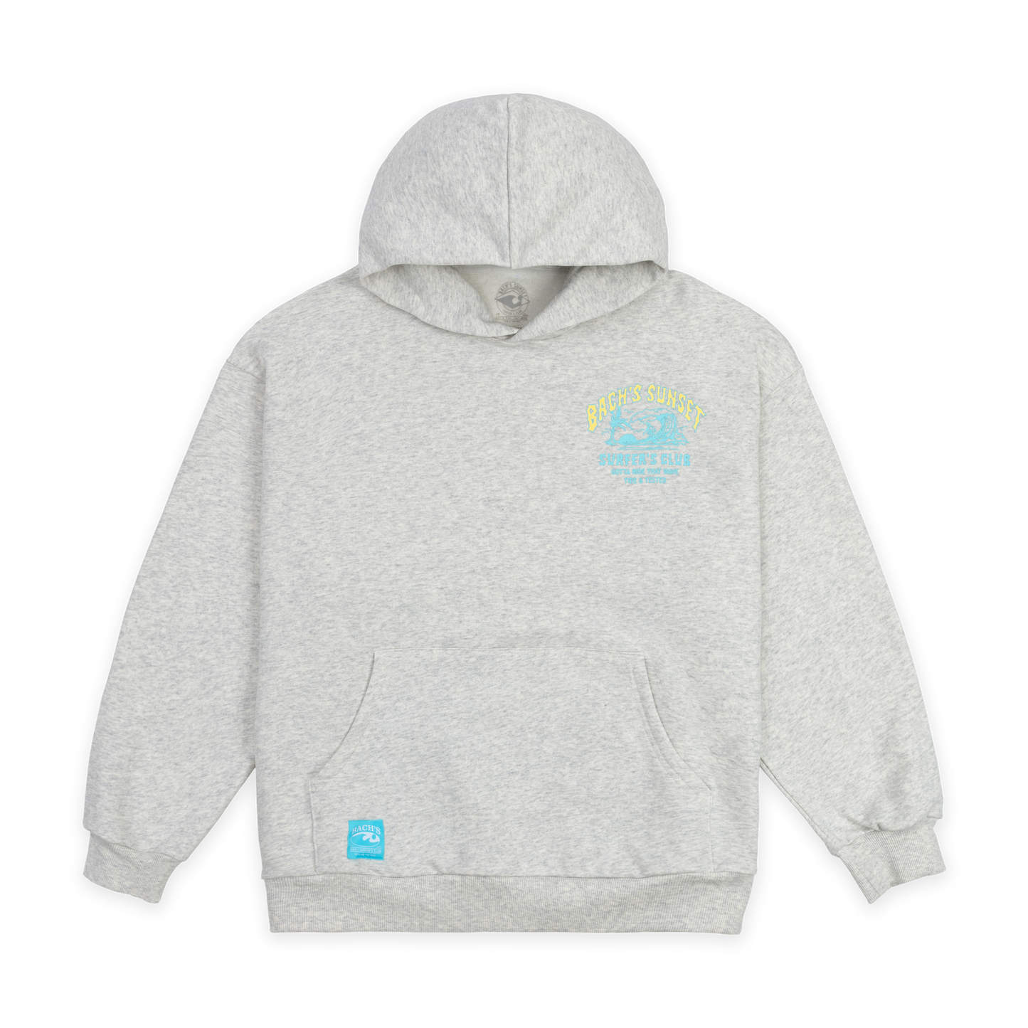 Bach's Sunset Crop Hoodie - Heather Gray