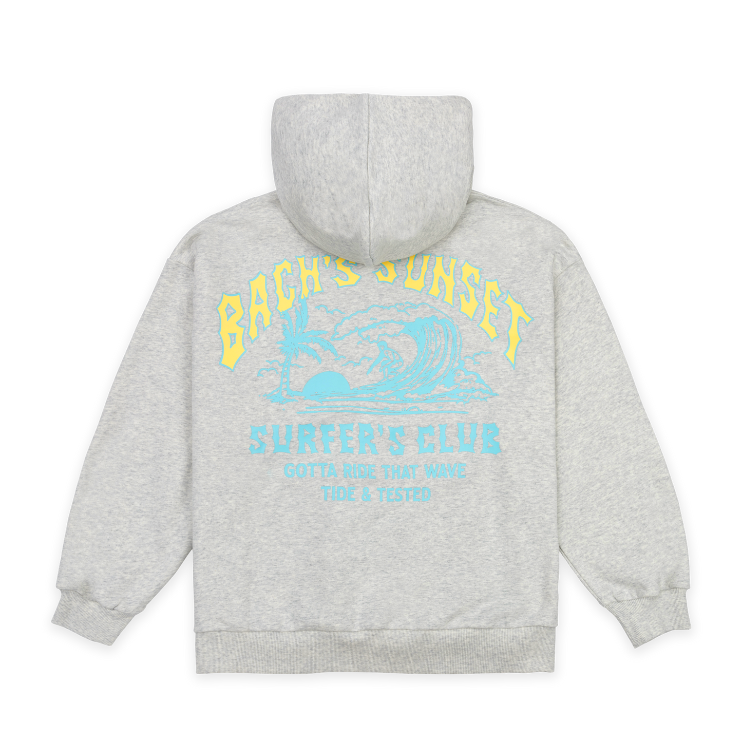 Bach's Sunset Crop Hoodie - Heather Gray
