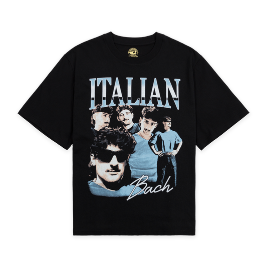 ItalianBach Beach Unisex Crop T-shirt - Black