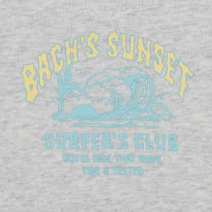Bach's Sunset Crop Hoodie - Heather Gray