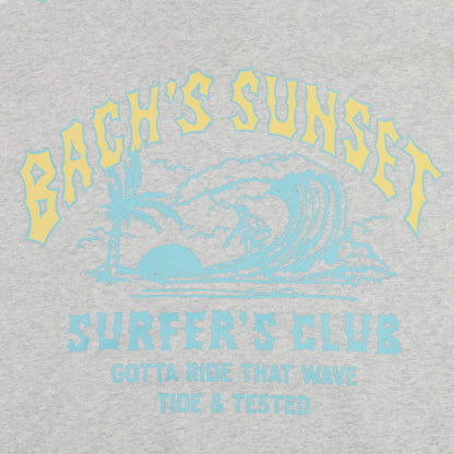 Bach's Sunset Crop Hoodie - Heather Gray