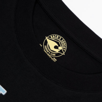 ItalianBach Beach Unisex Crop T-shirt - Black