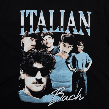 ItalianBach Beach Unisex Crop T-shirt - Black