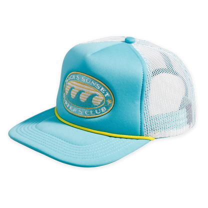 ItalianBach Beach Trucker Hat- White/Blue