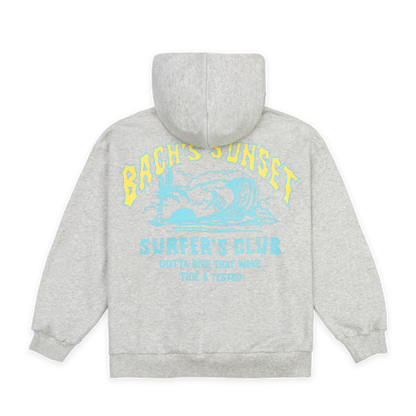 Bach's Sunset Crop Hoodie - Heather Gray